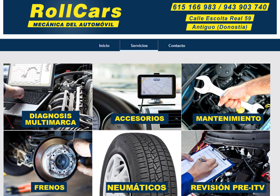 tu taller de coches de donostia san sebastian es roll cars y estrena pagina web www.rollcars.com